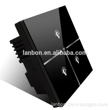 LANBON smart home WIFI light switch 1/2/3 gang switch ,touch switch,remote controlled by android or IOS app